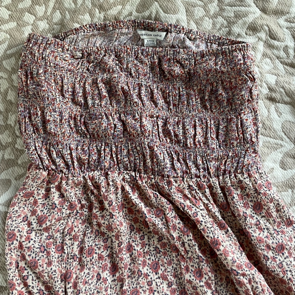 american eagle maxi floral patch dress